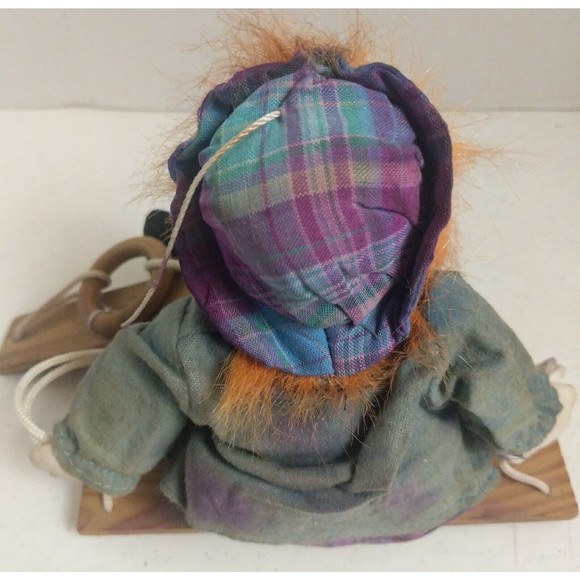 Clown Puppet On A Swing With Strings Figurine Doll 7" Collector - Picture 7 of 7